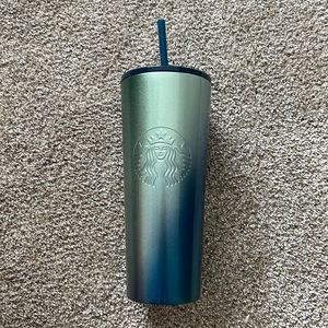 NWT Starbucks 2021 Green and Blue Venti Stainless Tumbler